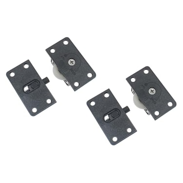 FDXGYH 2set Sliding Cabinet Door Hardware Plastic Wardrobe Pulley Sliding Door Pulley for Cabinet Barn Door Wardrobe ClosetBlack