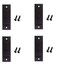 Fpz-bd Fpzbd 4pcs Running Black 6 inch Sliding Barn Door Finger Pull Set Heavy Duty Modern Simple Invisible Handle with Flat Bottom Easy to Install