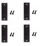 Fpz-bd Fpzbd 4pcs Running Black 6 inch Sliding Barn Door Finger Pull Set Heavy Duty Modern Simple Invisible Handle with Flat Bottom Easy to Install
