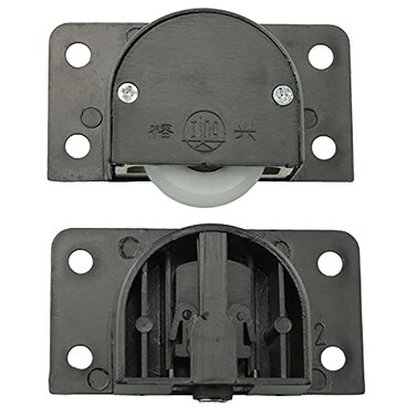 HJGarden Wardrobe Pulley 1set Black Closet Cabinet Sliding Door Wheels Door Rollers Furniture Hardware