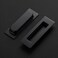 JOY DECOR 2 Pack Pocket Door Handles 472 Rectangular Recessed Pulls for Sliding Closet and Barn Doors Black Flush Finger Pulls
