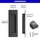 JOY DECOR 2 Pack Pocket Door Handles 472 Rectangular Recessed Pulls for Sliding Closet and Barn Doors Black Flush Finger Pulls