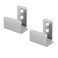 JUBEST Sliding Barn Door Floor Guide Adjustable Wall Mounted Sliding Door Bottom Guide U Shape Durable Stainless Steel Barn Door Guide for Door Thick 1 138 2 Pack