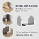 JUBEST Sliding Barn Door Floor Guide U Shape Stainless Steel for Door Thick 1716 11316