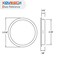 KOVOSCH 10 Pack Closet Door Finger Pull Satin Nickel 218 Round Sliding Finger Door Pull Easy Snapin Installation