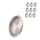 KOVOSCH 10 Pack Closet Door Finger Pull Satin Nickel 218 Round Sliding Finger Door Pull Easy Snapin Installation