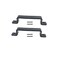 LuoQiuFa 2 Pcs Black 74 Carbon Steel Barn Door Handles Pull Handles for Sliding Doors Cabinets Closets Drawers