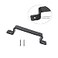 LuoQiuFa 2 Pcs Black 74 Carbon Steel Barn Door Handles Pull Handles for Sliding Doors Cabinets Closets Drawers