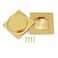 Malimali 234 Inch Recessed Finger Flush Pulls for Pocket and Sliding Closet Doors Brushed Gold Stainless Steel Handle Square Barn Hardware 2 Pack