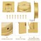 Malimali 234 Inch Recessed Finger Flush Pulls for Pocket and Sliding Closet Doors Brushed Gold Stainless Steel Handle Square Barn Hardware 2 Pack