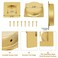 Malimali 234 Inch Recessed Finger Flush Pulls for Pocket and Sliding Closet Doors Brushed Gold Stainless Steel Handle Square Barn Hardware 2 Pack