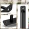 Piutouyar 4 Pack Aluminum Alloy Sliding Barn Door Handle 128mm 5 Inch Hole Center Gate Door Handle Closet Door Pulls with Plate for Kitchen Cabinet Bathroom Closet 59 Inch Long Black