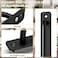 Piutouyar 4 Pack Aluminum Alloy Sliding Barn Door Handle 128mm 5 Inch Hole Center Gate Door Handle Closet Door Pulls with Plate for Kitchen Cabinet Bathroom Closet 59 Inch Long Black