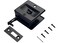 QCAA Solid Brass Sliding Door Pull Privacy Pocket Lock Matte Black Made in Taiwan 1 Pack