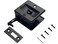 QCAA Solid Brass Sliding Door Pull Privacy Pocket Lock Matte Black Made in Taiwan 1 Pack