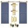Rio Salto Gold Barn Door Hardware Kit Adjustable Length 98 Sliding Door Hardware Modern Barn Interior Brushed Brass Panel Hardware Hardware Kit Plus 8ft 2in Double Door