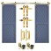 Rio Salto Gold Barn Door Hardware Kit Adjustable Length 98 Sliding Door Hardware Modern Barn Interior Brushed Brass Panel Hardware Hardware Kit Plus 8ft 2in Double Door