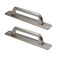 Risbay Sliding Barn Door Handle 5 inch 127 mm Hole Center Gate Handle Aluminium Alloy Closet Door Handles with Plate6 inch Door Pull Handle 2PCSSilver