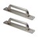 Risbay Sliding Barn Door Handle 5 inch 127 mm Hole Center Gate Handle Aluminium Alloy Closet Door Handles with Plate6 inch Door Pull Handle 2PCSSilver
