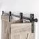 ROYMELO Roymelo 52 Bifold Sliding Barn Door Hardware Track KitSide Mounted Black J Shape RollerSmoothly and QuietlyAssembly EasyFit Four 12 BiFolding Doors Door Not Included
