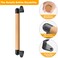 SELEWARE 1 Pcs 12 Inch Barn Door Handle Solid Beech Wood with Black Metal Brackets Sliding Door Pull Handle for Fence Gate Closet Shed Indoor Handrail Playground Safety Handles Easy Install