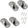 Aupll Sliding Door Roller Guide Guide Wheel Floor Guide Roller for Furniture Hardware Moving Doors Glass Sliding Doors and Aluminium DoorsDurable Steel Frame 4 Pcs