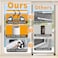 Feblomst Sliding Door Security Bar 1851 in Adjustable Heavy Duty Patio Lock Bar with Rubber Tips Window Security Bars Steel Inside for Glass Door Home Apartment Safety Burglar Proof Childproof White 2