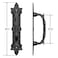 SMARTSTANDARD Heavy Duty 9 Antique Barn Door Handle Set of 4 Large Rustic Carved Door Pull for Gates Garages Sheds Black Powder Coated Finish