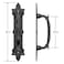 SMARTSTANDARD Heavy Duty 9 Antique Barn Door Handle Set of 4 Large Rustic Carved Door Pull for Gates Garages Sheds Black Powder Coated Finish