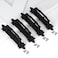 SMARTSTANDARD Heavy Duty 9 Antique Barn Door Handle Set of 4 Large Rustic Carved Door Pull for Gates Garages Sheds Black Powder Coated Finish