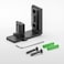 TOIMIOTOIM Upgraded Sliding Barn Door Bottom Floor Guide with Adjustable Roller Wall Mount Floor Guide Smoothly and Quietly Easy to Install Fits up to 2 Thickness Door Black 1Pack