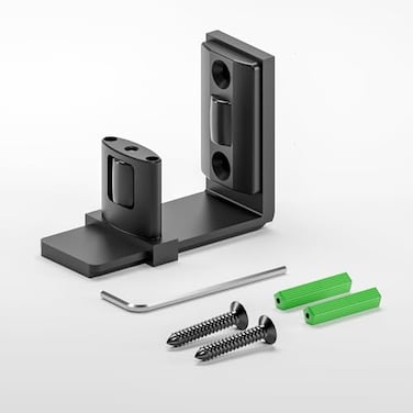 TOIMIOTOIM Upgraded Sliding Barn Door Bottom Floor Guide with Adjustable Roller Wall Mount Floor Guide Smoothly and Quietly Easy to Install Fits up to 2 Thickness Door Black 1Pack