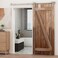 TSMST 5FT Sliding Barn Door Hardware Kit Stainless Steel Heavy Duty Sturdy Barn Door Track for Single Wood Door Slide Smoothly Quietly Y Style