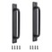Ulifestar 2 Pack Rustic Barn Door Handles 7 inch Aluminium Alloy Modern Handles for Sliding Door Kitchen Cabinet Shed with Mounting Screws Black