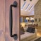 VivaLight 10 Inch Diamond Tapered Barn Door Handle Black Cast Iron Pull for Sliding Doors Gates Sheds Fences Closets Indoor Outdoor Farmhouse Hardware