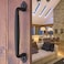 VivaLight 10 Inch Diamond Tapered Barn Door Handle Black Cast Iron Pull for Sliding Doors Gates Sheds Fences Closets Indoor Outdoor Farmhouse Hardware