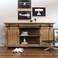 WINSOON 6FT Super Mini Sliding Barn Door Cabinet Hardware Kit for Double Doors TV Stands Small Wardrobe Cabinets J Shape Hanger NO Cabinet