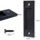 Yuccaliao Finger Flush Pulls for Closet Pocket Sliding Barn Door Handle Set Pull Recessed Handle Rectangular Plate Matte Black Mounting Hardware Included Black 2x 7 Set 1