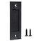 Yuccaliao Finger Flush Pulls for Closet Pocket Sliding Barn Door Handle Set Pull Recessed Handle Rectangular Plate Matte Black Mounting Hardware Included Black 2x 7 Set 1