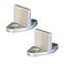 JUBEST Silver Aluminum Floor Guide for Sliding Barn Door Hardware Set of 2 T Shape Guide Floor Mounted Install Easily