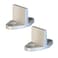 JUBEST Silver Aluminum Floor Guide for Sliding Barn Door Hardware Set of 2 T Shape Guide Floor Mounted Install Easily
