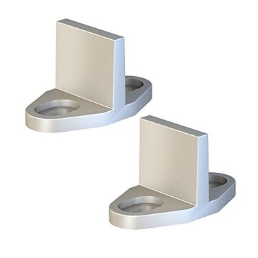JUBEST Silver Aluminum Floor Guide for Sliding Barn Door Hardware Set of 2 T Shape Guide Floor Mounted Install Easily