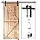 EaseLife 6 FT Sliding Barn Door Track and Handle Hardware Kit Straight PulleySlide Smoothly QuietlyEasy Install 6FT Track Kit for 3036 Wide Single Door