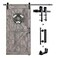 SMARTSTANDARD 68FT Sliding Barn Door Hardware Kit Include 68ft Track Kit Pull Handle Set Floor Guide Smoothly and Quietly Easy to Install Fit 3640 Wide Door Panel J Shape