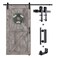 SMARTSTANDARD 68FT Sliding Barn Door Hardware Kit Include 68ft Track Kit Pull Handle Set Floor Guide Smoothly and Quietly Easy to Install Fit 3640 Wide Door Panel J Shape