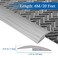FONUNO Floor Transition Strip Self Adhesive Carpet Flooring Transitions Edging Trim Strip PVC Threshold Transitions Suitable for Threshold Height Less Than 5mm 20Ft Wood Grain GrayNew