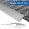 FONUNO Floor Transition Strip Self Adhesive Carpet Flooring Transitions Edging Trim Strip PVC Threshold Transitions Suitable for Threshold Height Less Than 5mm 20Ft Wood Grain GrayNew