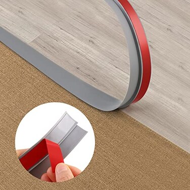 Gaahing 98ft Peel and Stick Floor Transition Strip Carpet to Tile Transition Edging Trim Suitable for Doorways Threshold Cover Height Within 5mm