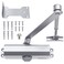 Baridwon Commercial Door Closer Heavy Duty No DoorHolding Design Fast Passage Solution Silver Medium Size Home Business
