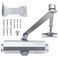 Baridwon Commercial Door Closer Heavy Duty No DoorHolding Design Fast Passage Solution Silver Medium Size Home Business